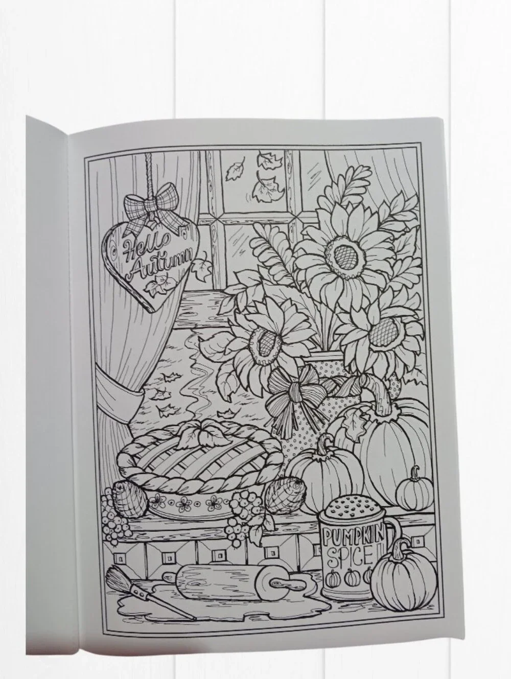FALL Adult Coloring Book Autumn Harvest